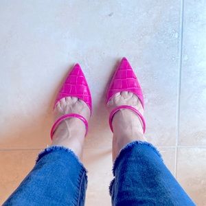 Michael Kors Hot Pink Croc High heels